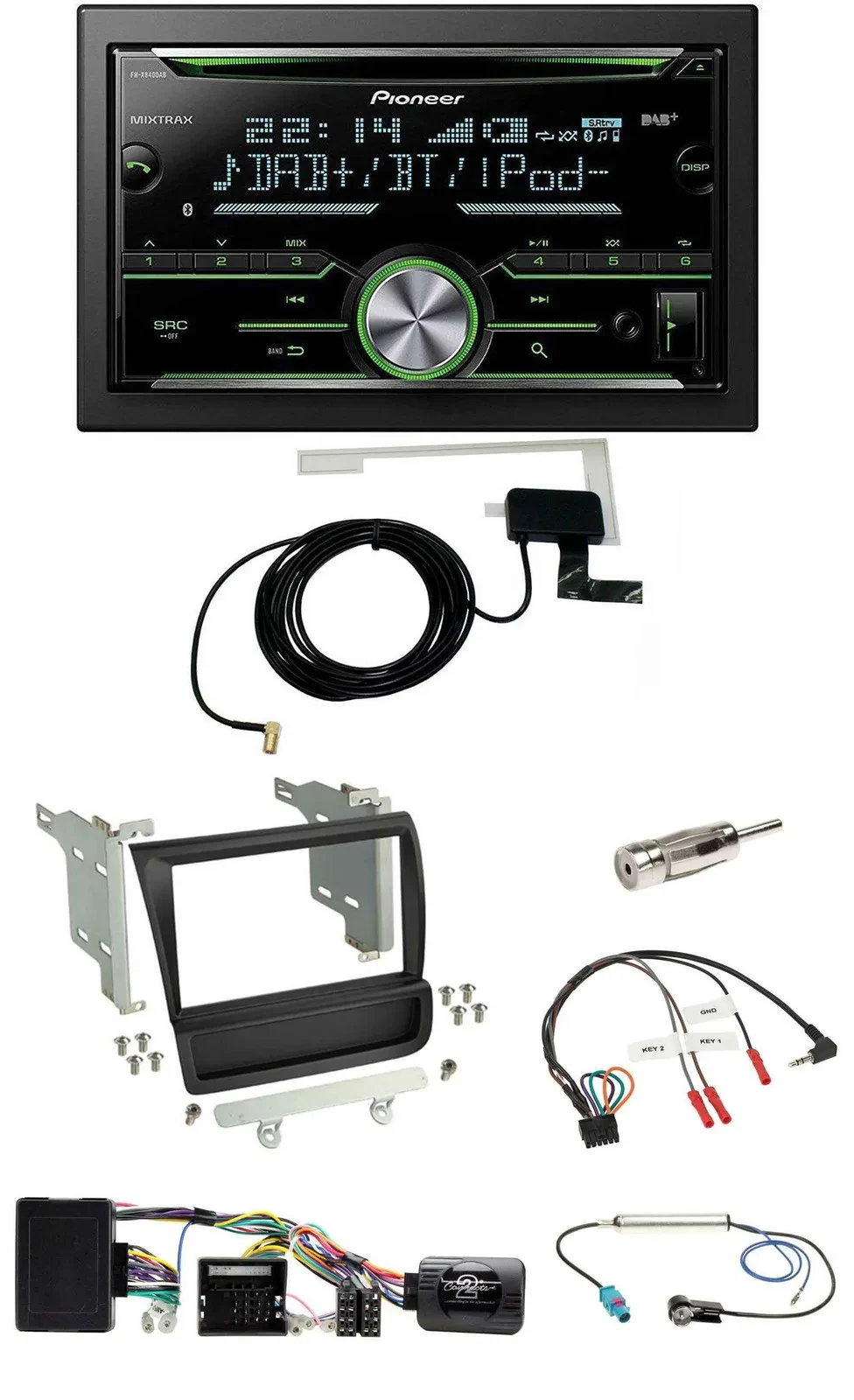 Pioneer CD USB Lenkrad Bluetooth 2DIN DAB Autoradio für Audi R8 42 2006-2015