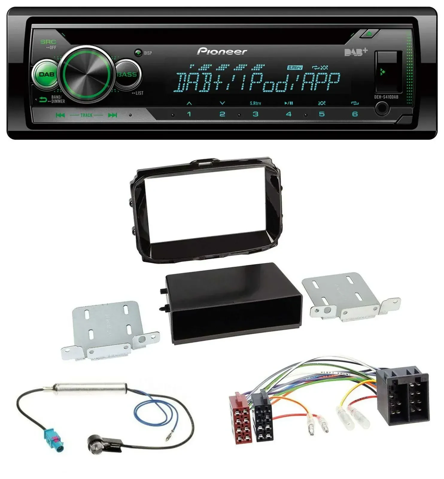 Автомагнитола Pioneer USB/MP3/DAB/AUX/CD для Alfa Romeo Giulietta (с 2013), ISO, цвет Piano Black