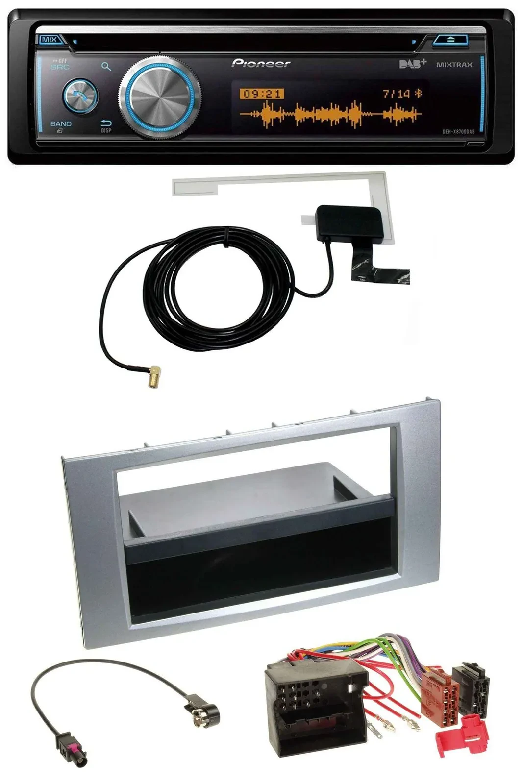 Pioneer Bluetooth DAB MP3 USB CD Autoradio für Ford Fiesta Focus 2004-2008 silbe