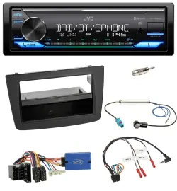 JVC Bluetooth DAB USB Lenkrad Autoradio für Alfa Romeo Mito 13-18 955 ISO schwar