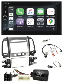 Blaupunkt DAB Lenkrad TMC Bluetooth USB 2DIN Navigation für Hyundai Santa Fe 3 S