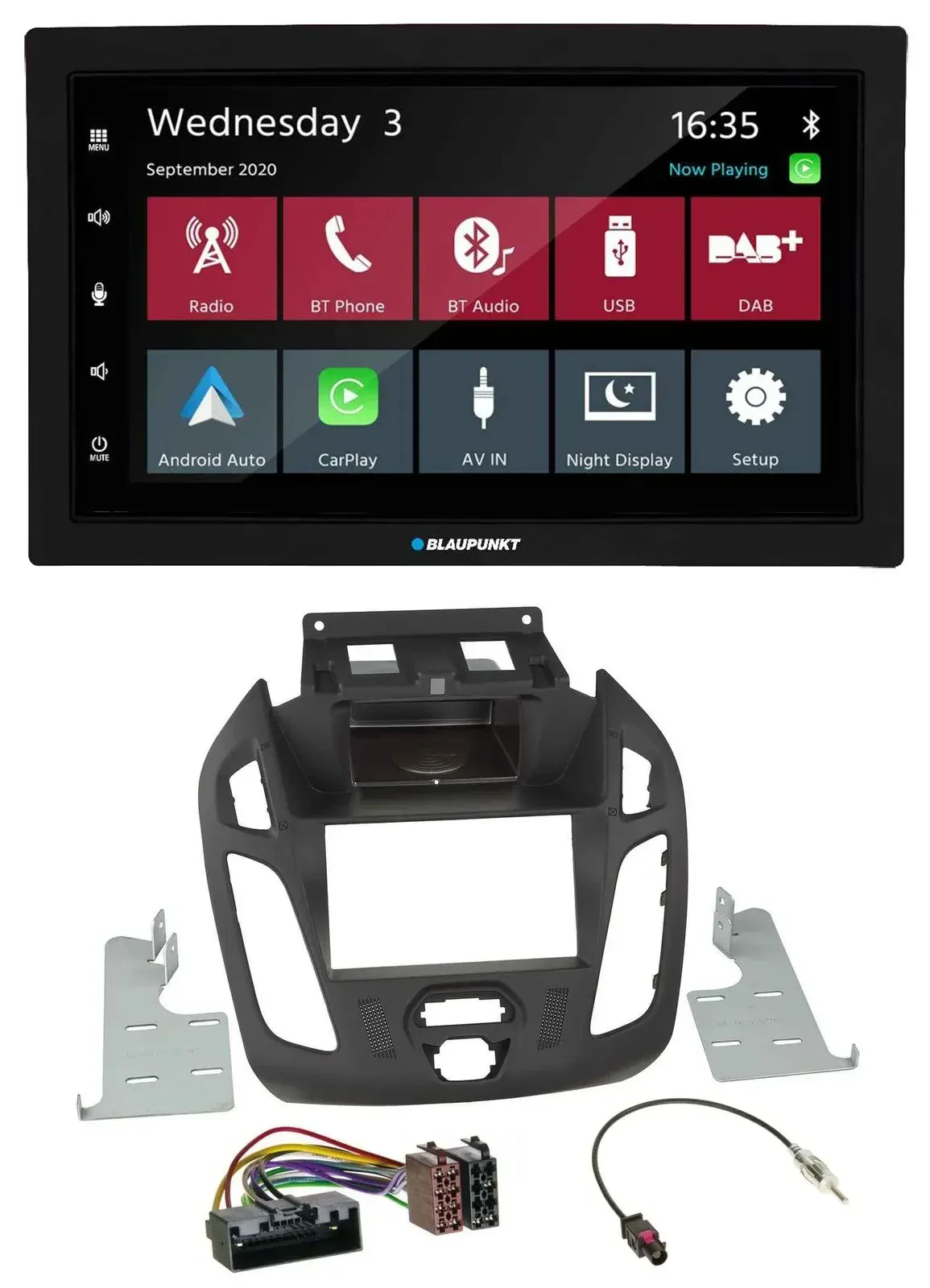 Blaupunkt DAB Bluetooth USB MP3 2DIN Autoradio für Ford Transit 12-18 ohne Displ