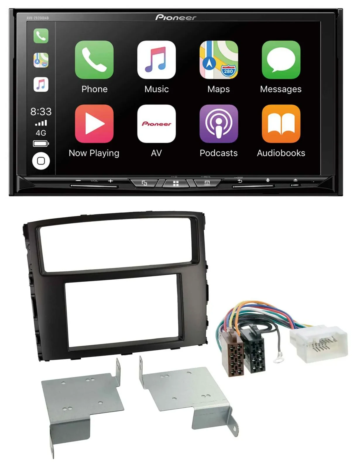 Pioneer 2DIN MP3 USB DAB DVD Bluetooth Autoradio für Mitsubishi Pajero Shogun ab