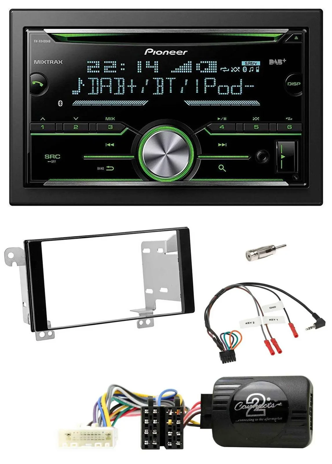 Pioneer Bluetooth Lenkrad DAB 2DIN USB CD Autoradio für Subaru ForesterSJ Imprez