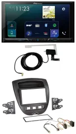 Pioneer 2DIN DAB USB MP3 Bluetooth Autoradio für Peugeot 107 Citroen C1 Toyota A