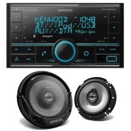 Kenwood DPX395MBT Double DIN Digital Media Receiver  + 6.5" Coaxial Speakers