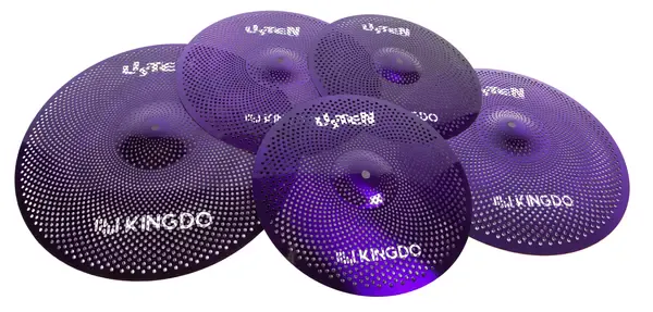 Набор тарелок для барабанов KINGDO LOW VOLUME SET 14"+16"+18"+20" VIOLET