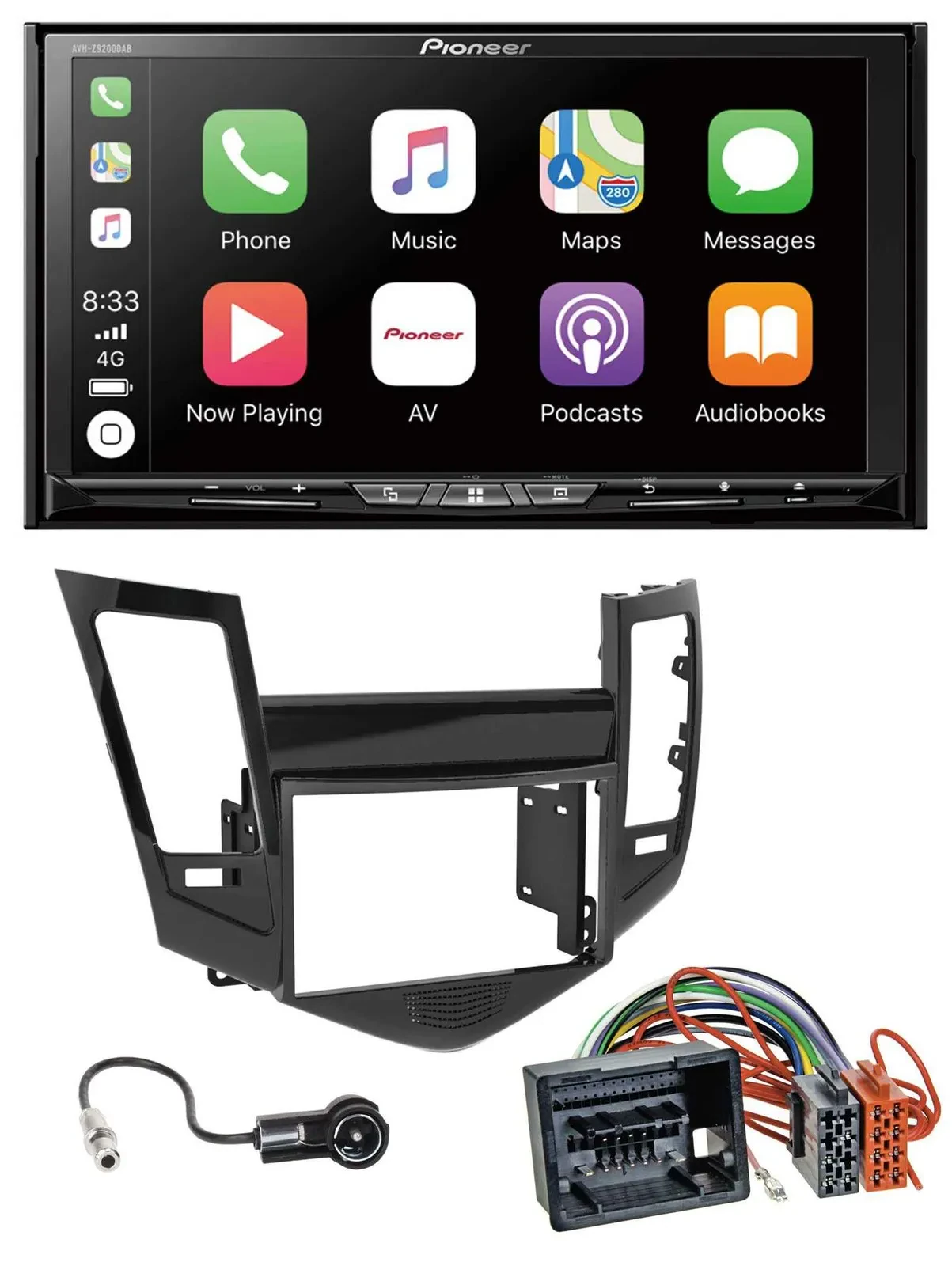 Автомагнитола Pioneer 2DIN MP3 USB DAB DVD Bluetooth для Chevrolet Cruze (с 2009)