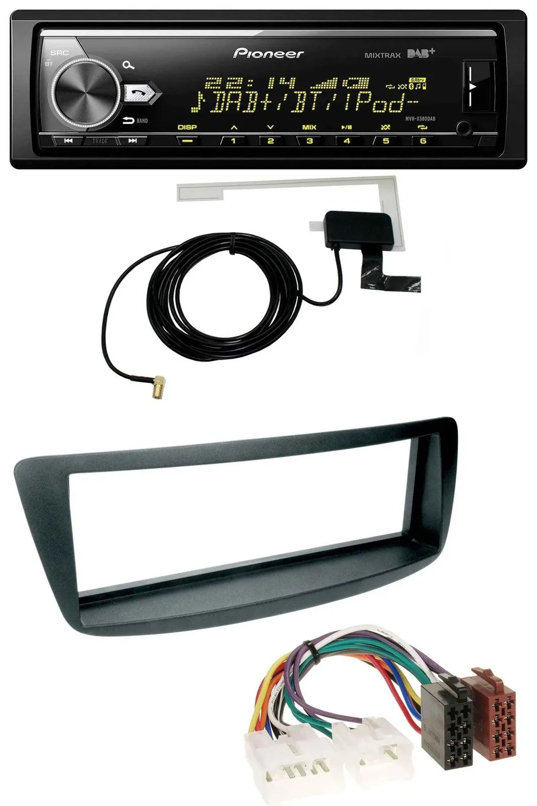 Автомагнитола для Toyota Aygo (AB1, 2005–2014) Pioneer Bluetooth, DAB, USB, MP3