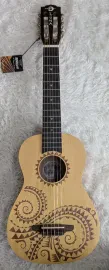 Luna Guitars Luna Model UKE TAT 6 Baritone Size 6 String Spruce Top Mahogany Ukulele w/Bag