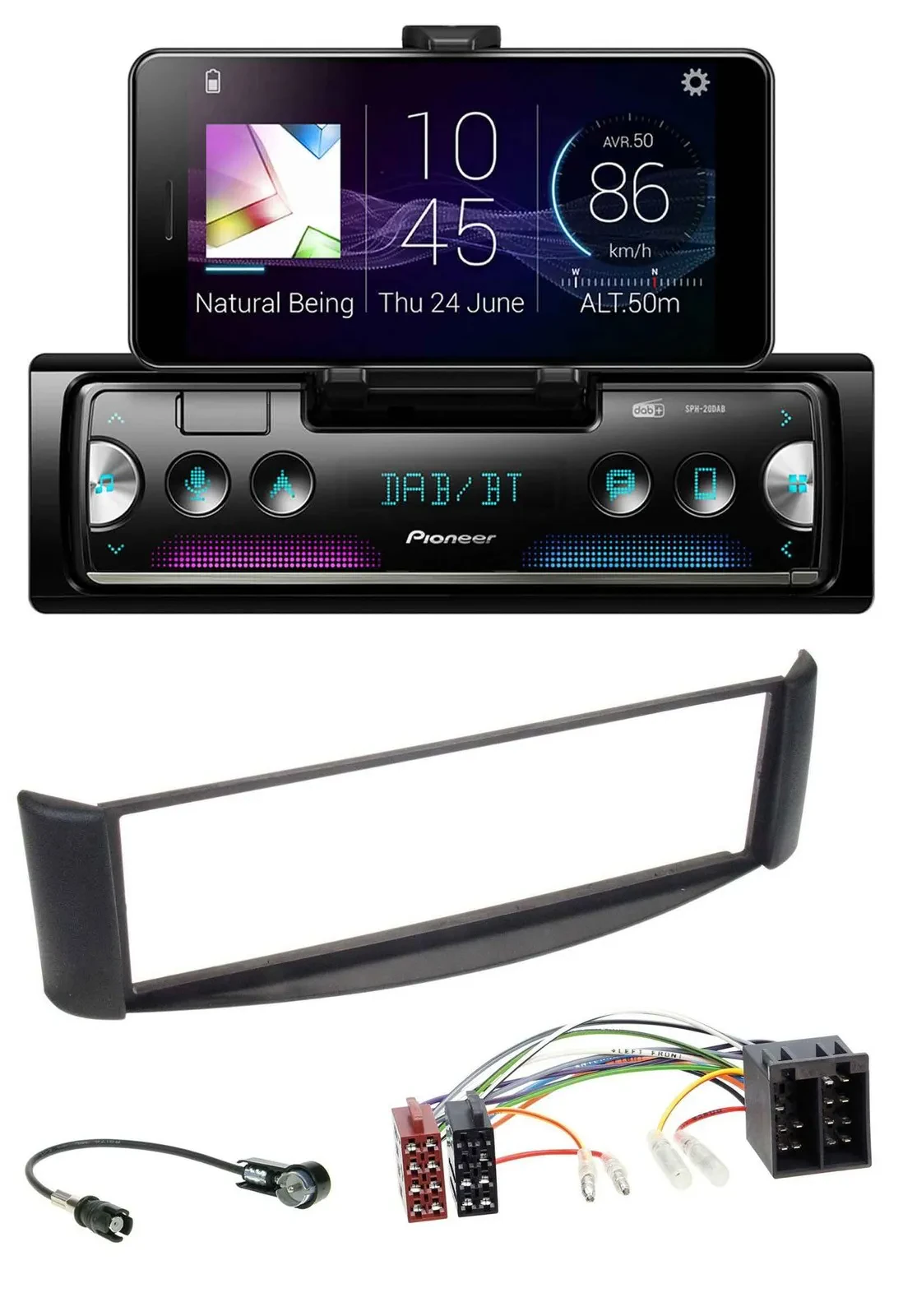Pioneer USB MP3 Bluetooth DAB Autoradio für Smart ForTwo (1998-2007)
