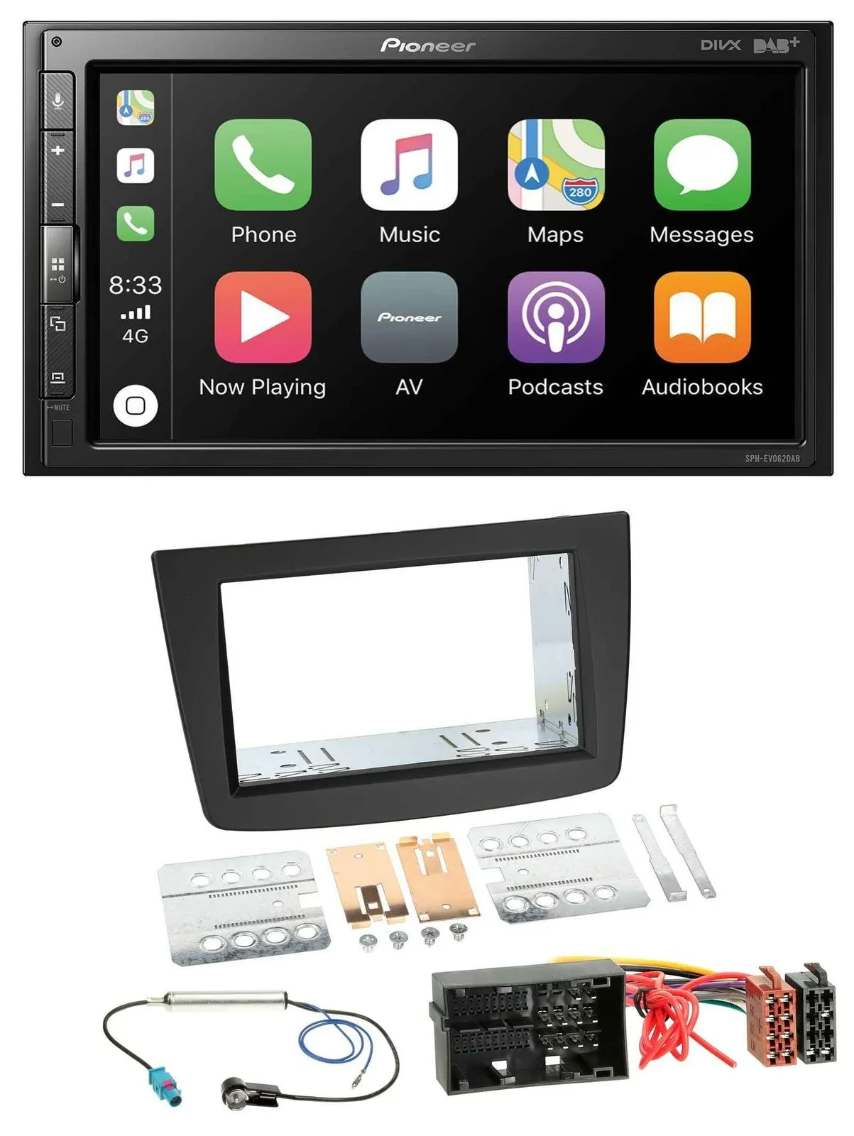 Pioneer USB MP3 DAB 2DIN Bluetooth Autoradio für Alfa Romeo Mito 955 ab 14 schwa