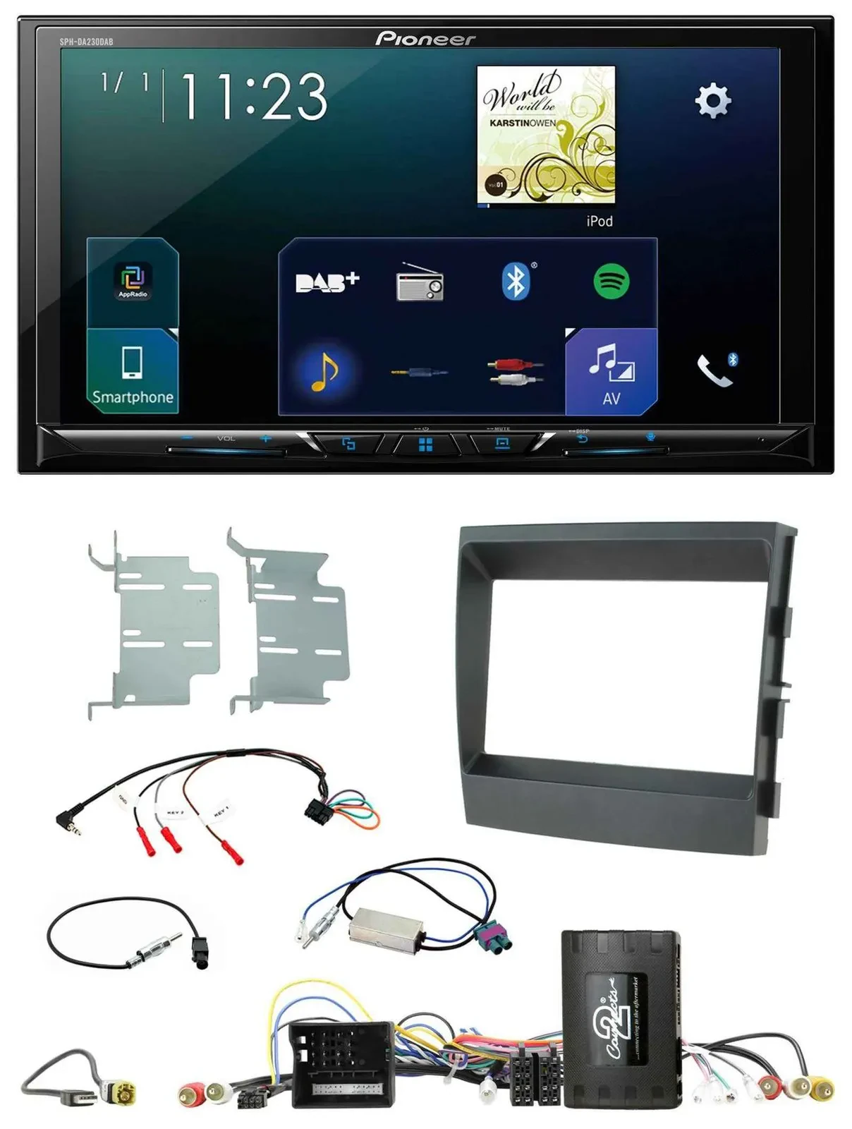 Pioneer Lenkrad Bluetooth USB 2DIN DAB Autoradio für Porsche Panamera 09-16 Info