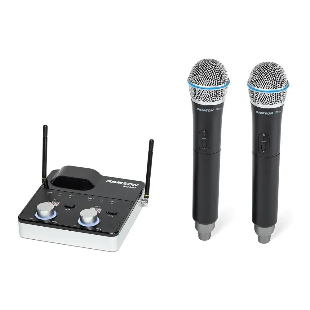 Samson Concert 288m Dual Handheld Wireless System w/ Tabletop Receiver (D Band)
