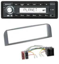 Continental MP3 AUX USB DAB 1DIN Autoradio für Alfa Romeo 147, GT - anthrazit