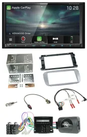 Kenwood Bluetooth USB 2DIN Lenkrad TMC DAB Navigation für Ford Mondeo S-Max Prof