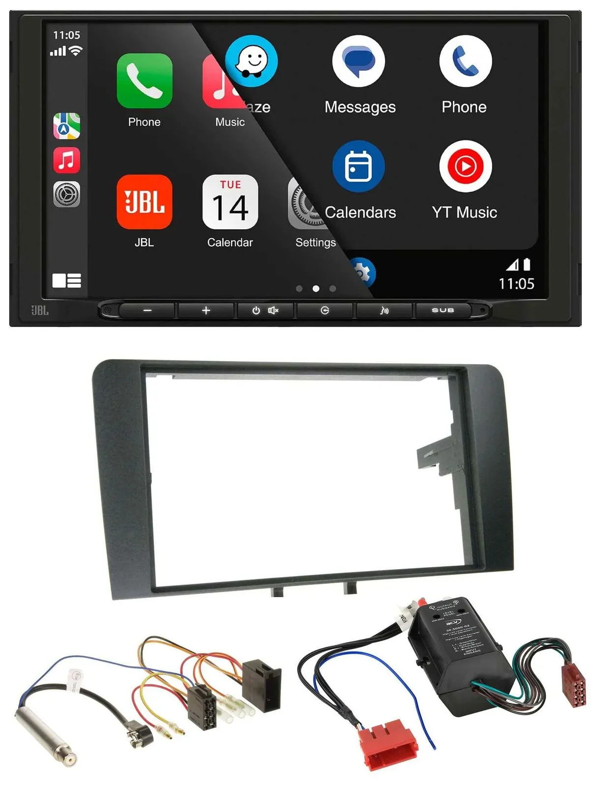 JBL USB 2DIN MP3 Bluetooth AUX Autoradio für Audi A3 03-06 8P Bose Aktivsystem I