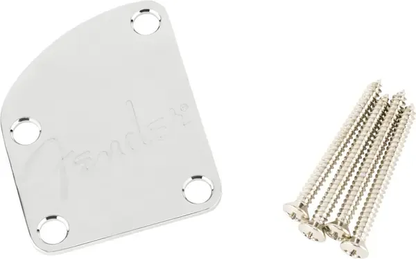 Пластина для крепления грифа Fender Deluxe Neck Plate Chrome