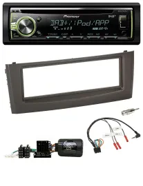 Автомагнитола Pioneer DAB USB MP3 CD для Fiat Grande Punto 2006–2010, черная, с поддержкой управления на руле