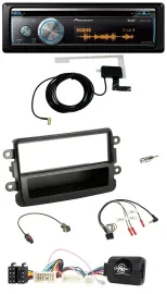 Pioneer Bluetooth DAB Lenkrad USB CD Autoradio für Dacia ab 2012 schwarz