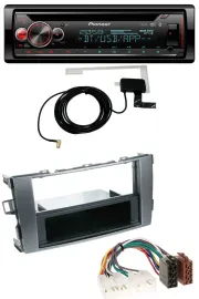 Автомагнитола для Toyota Auris 2007–2012 Pioneer DAB CD MP3 USB Bluetooth, антрацит-серый