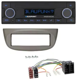 Автомагнитола Blaupunkt DAB, USB, Bluetooth, MP3 для Renault Twingo (2007–2012), бежево-серая
