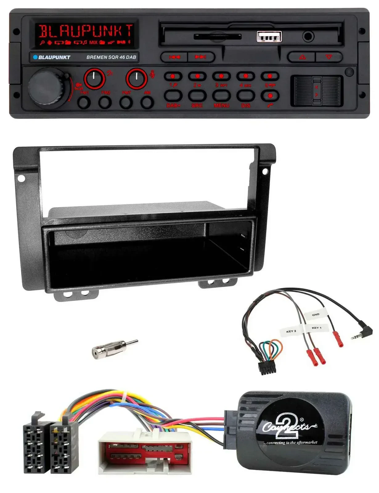 Blaupunkt SD Lenkrad USB Bluetooth DAB Autoradio für Landrover Freelander 2004-2