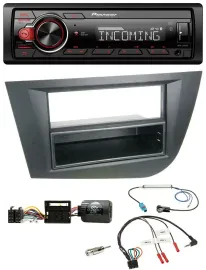 Автомагнитола Pioneer Bluetooth, USB, DAB для Seat Leon 2005–2010, черная, с поддержкой управления с руля