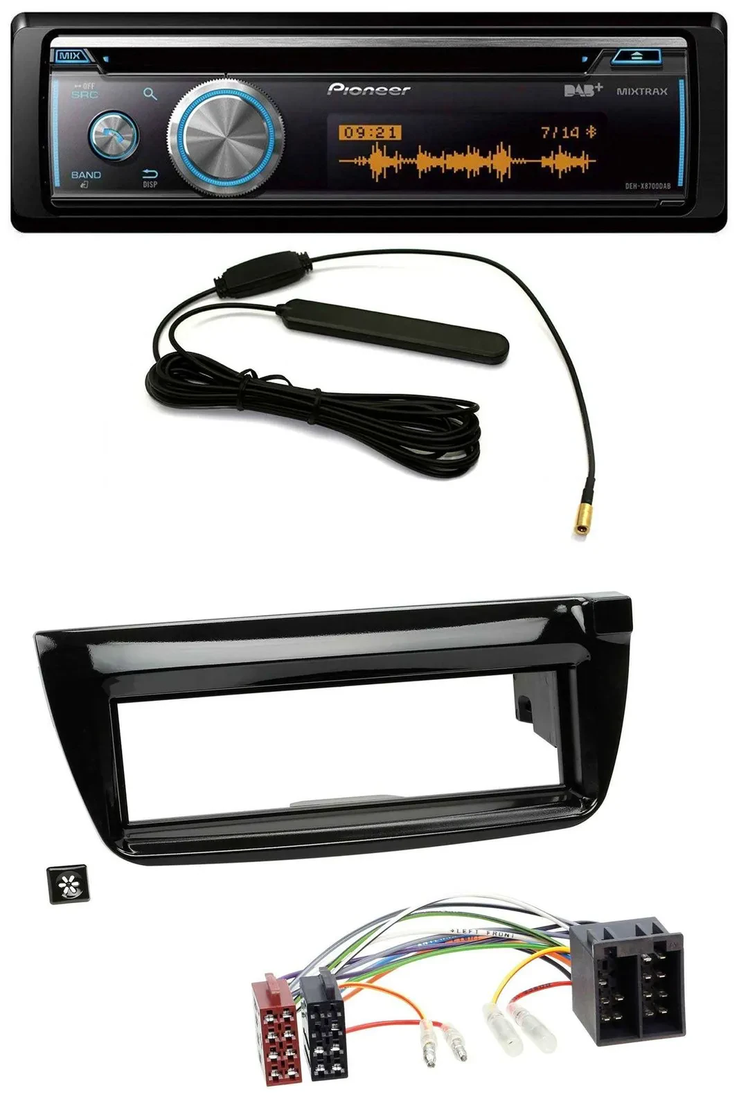 Автомагнитола Pioneer CD/USB/Bluetooth/DAB/MP3 для Opel Combo (с 2011), Fiat Doblo (2012–2015)