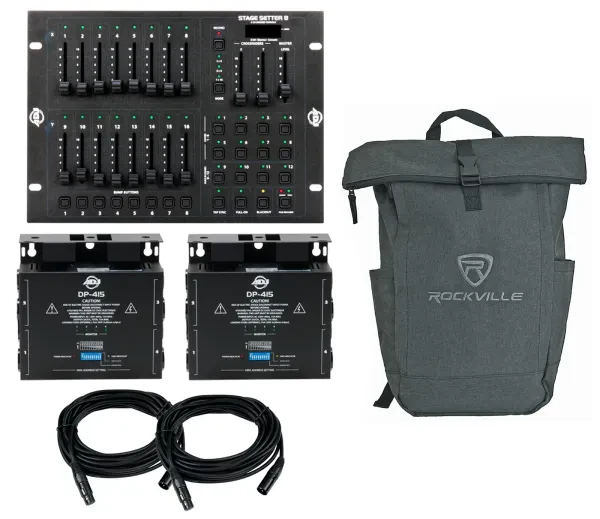 American DJ STAGE PAK 1 DMX Lighting Control Kit w/Stage Setter+Dimmer Packs+Bag