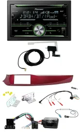 Pioneer CD USB Lenkrad Bluetooth 2DIN DAB Autoradio für Alfa Giulietta rot 940 2