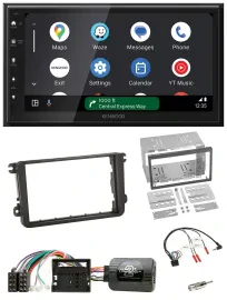 Kenwood DAB Bluetooth USB Lenkrad 2DIN Autoradio für Skoda Fabia 5J 2007-2014
