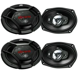 (2-Pairs) JVC CS-DR6941 280W 6x9" 4-Way Coaxial Car Speakers
