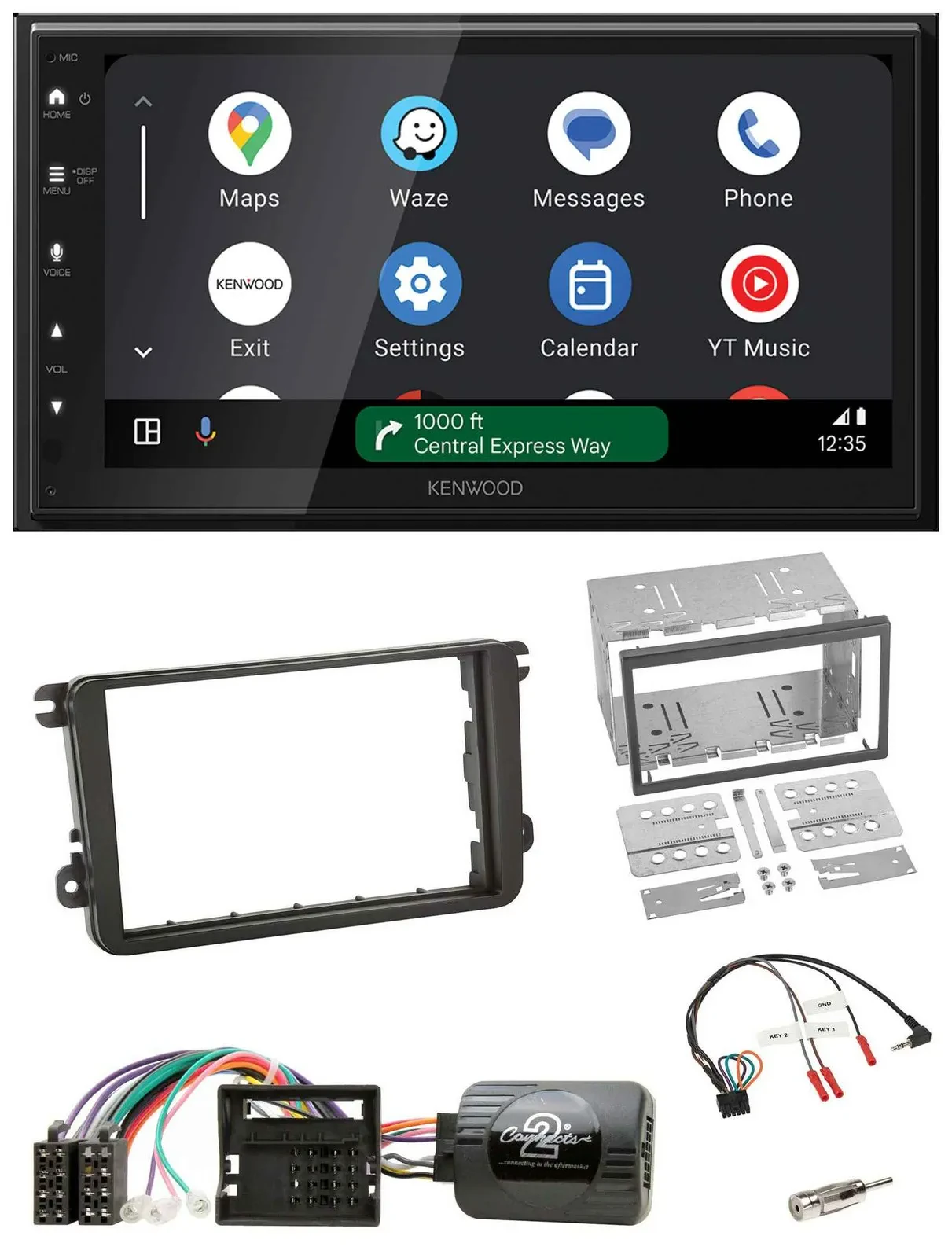 Kenwood DAB Bluetooth USB Lenkrad 2DIN Autoradio für Skoda Fabia 5J 2007-2014