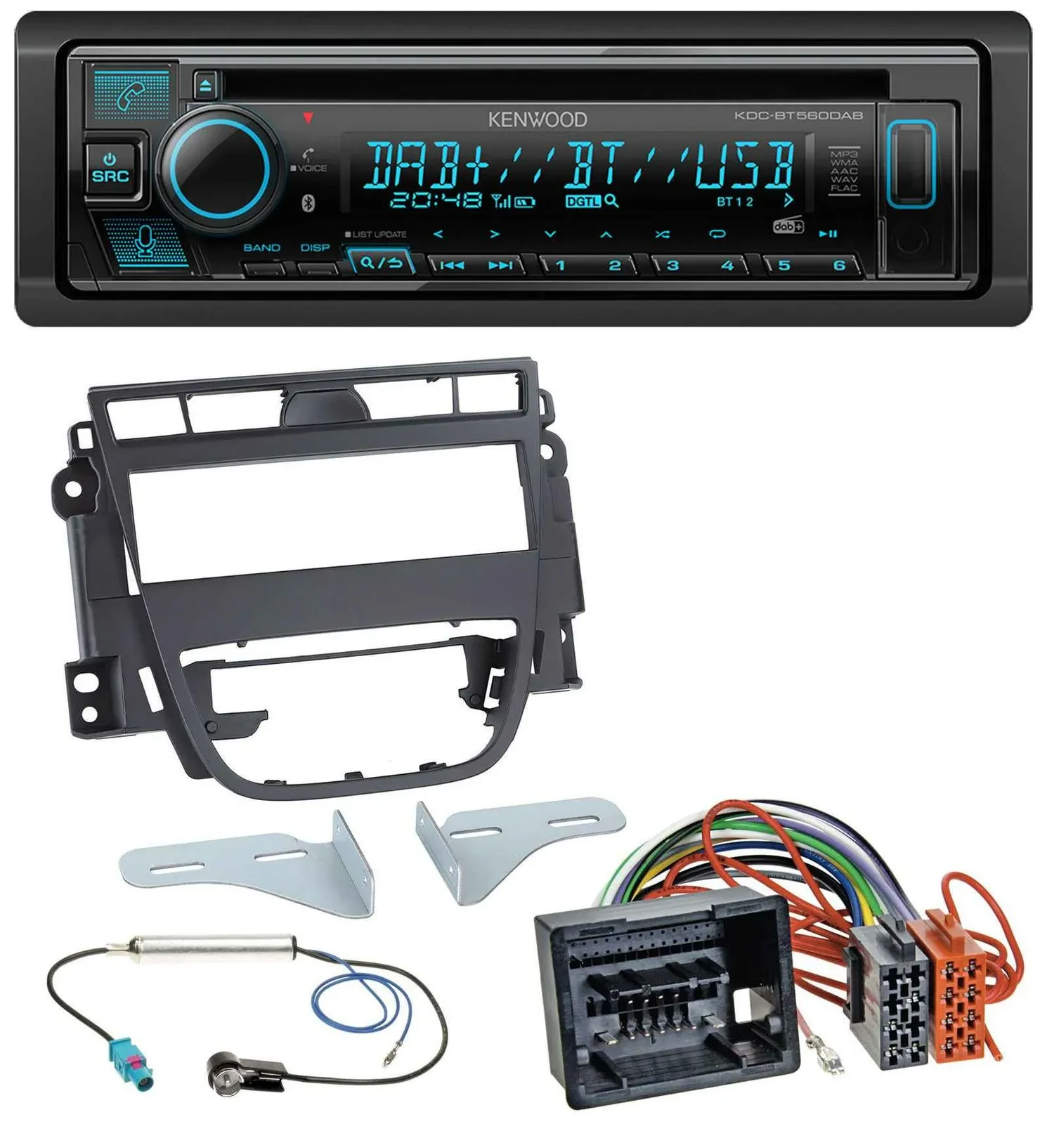 Kenwood Bluetooth DAB CD MP3 USB Autoradio für Opel Meriva B (ab 2010)