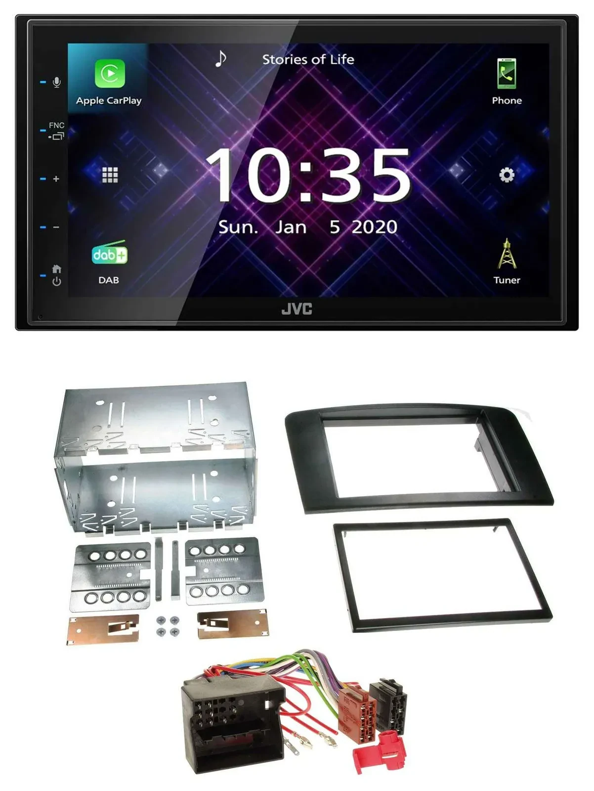 JVC DAB 2DIN MP3 Bluetooth USB Autoradio für Mercedes M-Klasse 05-11 W164 Profi