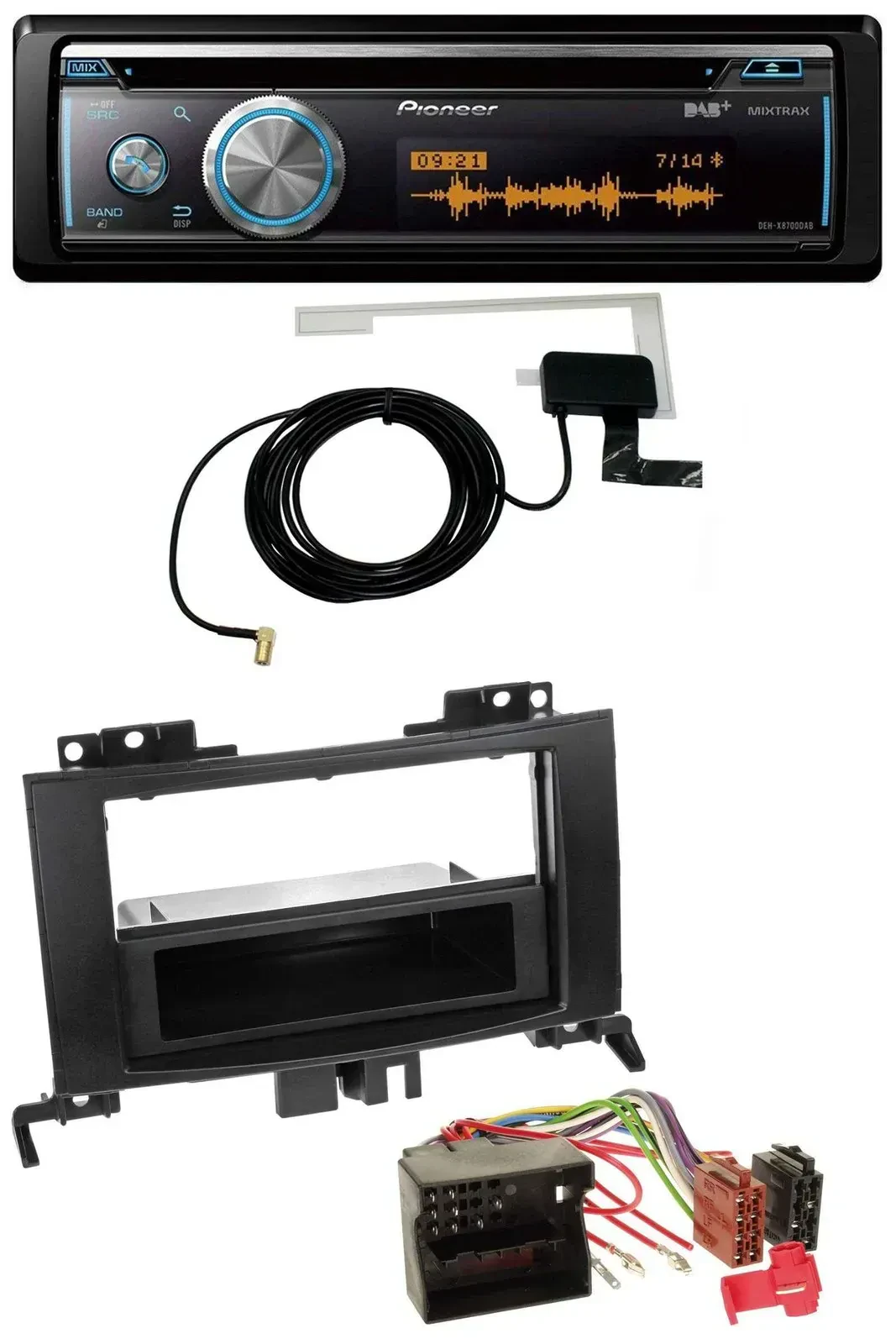 Автомагнитола Pioneer Bluetooth DAB MP3 USB CD для Mercedes Sprinter (с 2006) черная