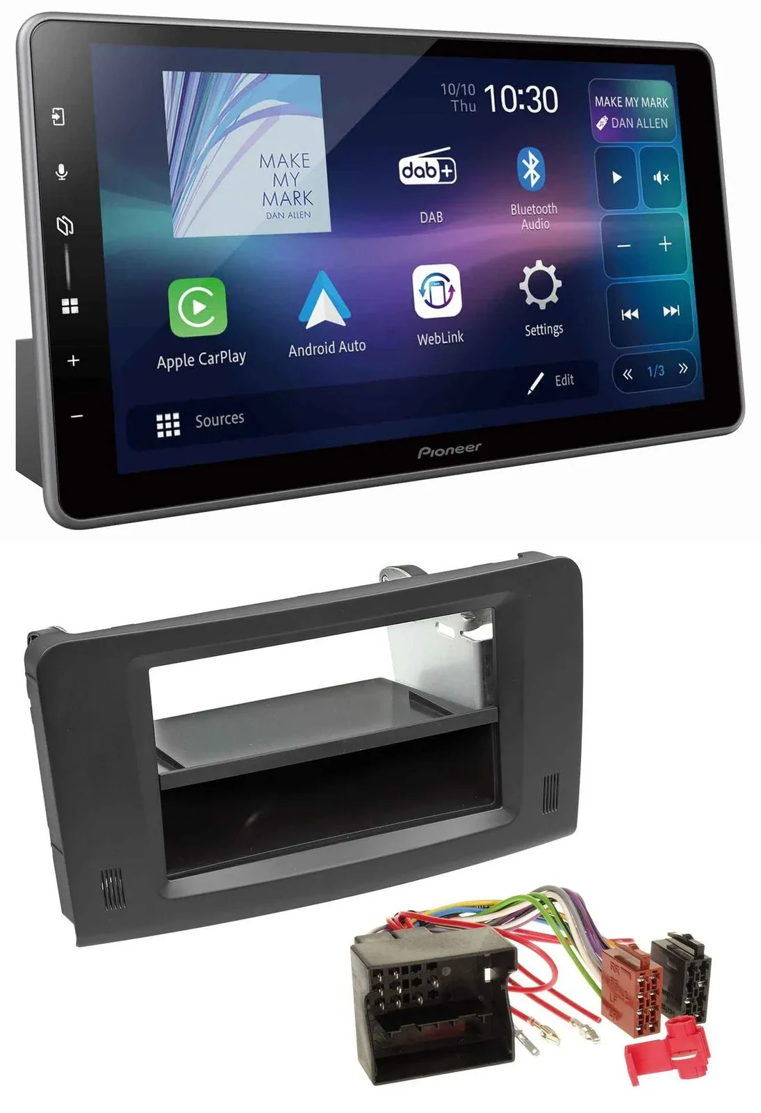 Автомагнитола Pioneer Bluetooth, USB, DAB, MP3 для Mercedes M‑Класса W164 (2005–2011)