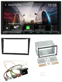 Kenwood MP3 2DIN USB DAB Bluetooth Autoradio für Opel Corsa D stealth schwarz