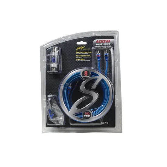 Stinger SS600XS 8 Gauge Car Amplifier Wiring Kit w/ 2 Channel RCA Interconnects