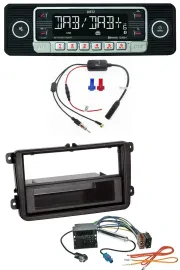 Dietz MP3 DAB Bluetooth USB Autoradio für VW Sharan ab 10 Tiguan ab 07 Touran ab