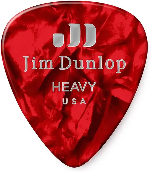 Медиаторы Dunlop Celluloid Red Pearloid Heavy 483P09HV 12Pack