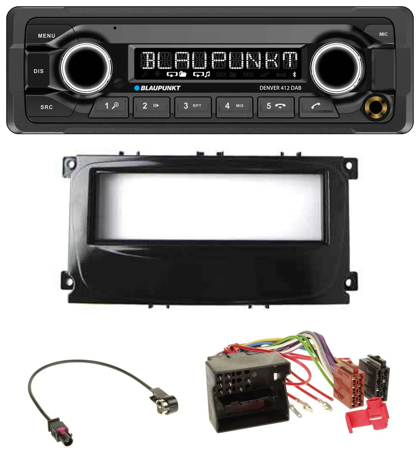 Blaupunkt Bluetooth DAB MP3 USB Autoradio für Ford Mondeo S-Max 07-14 glänzend s