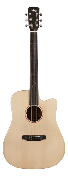 Электроакустическая гитара Tyma TD-5CE Dreadnought Cutaway Natural с чехлом