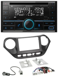 Автомагнитола для Hyundai i10 (с 2013) Kenwood 2 DIN, CD, DAB, USB, Bluetooth, AUX, MP3
