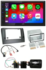 JVC Bluetooth 2DIN Lenkrad DAB USB Autoradio für Fiat Stilo 2005-2007