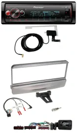 Автомагнитола для Ford Escort/Focus Pioneer Bluetooth, DAB, USB, поддержка управления с руля, серебристая