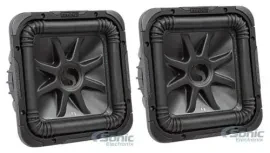2) Kicker L7S Solo-Baric 10" 2400W DVC Square Car Subwoofer Power Package