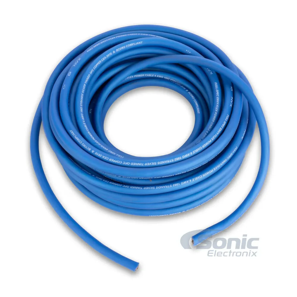 NVX XW4BL50 | 50 ft. of Blue 4-Gauge Power/Ground Wire Cable