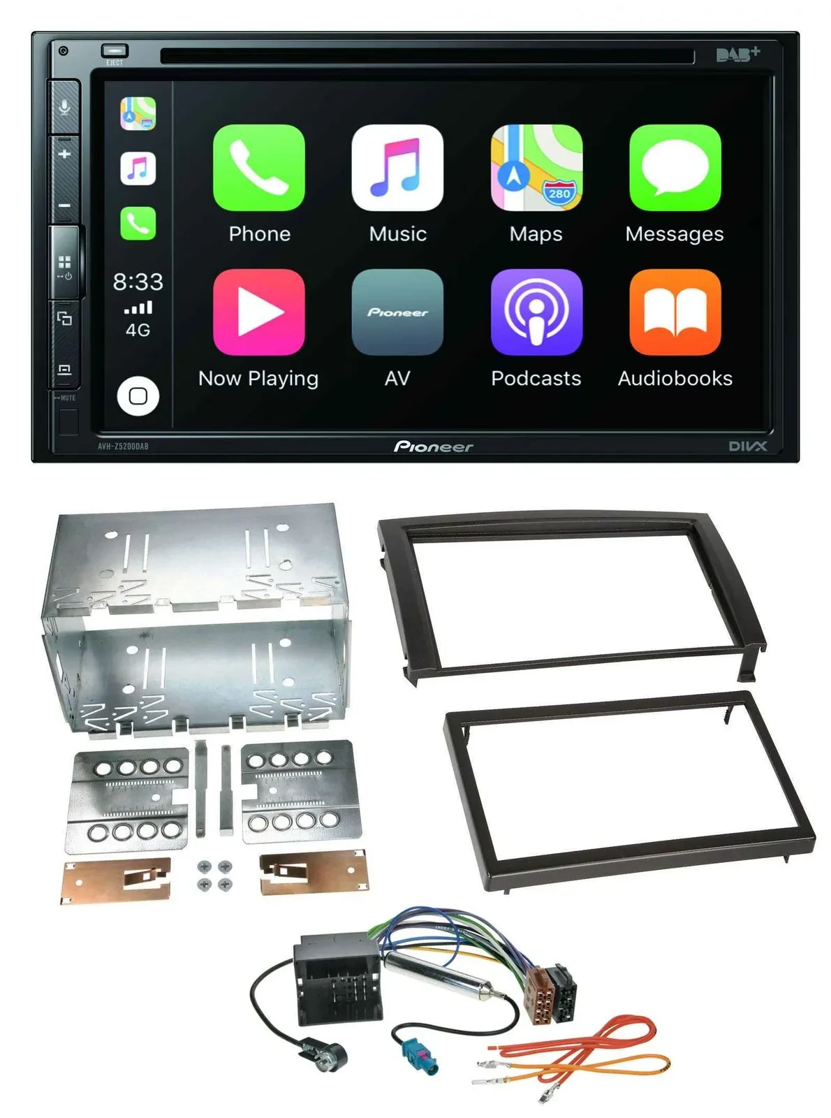 Автомагнитола для Skoda Fabia 6Y Pioneer 2-DIN DVD, MP3, DAB, Bluetooth, USB